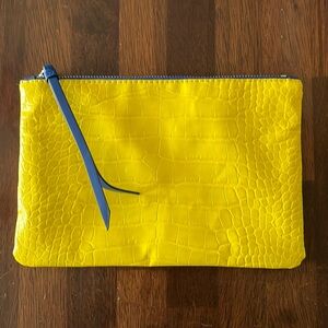 Banana Republic Vegan Leather Medium Zip Pouch